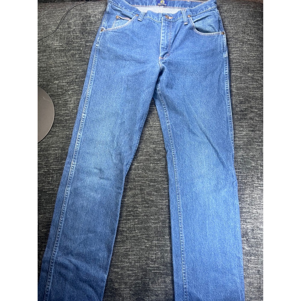 Wrangler Jeans Mens 32x38 Blue 47MWZ Regular Fit Cowboy Cut Straight Leg Denim